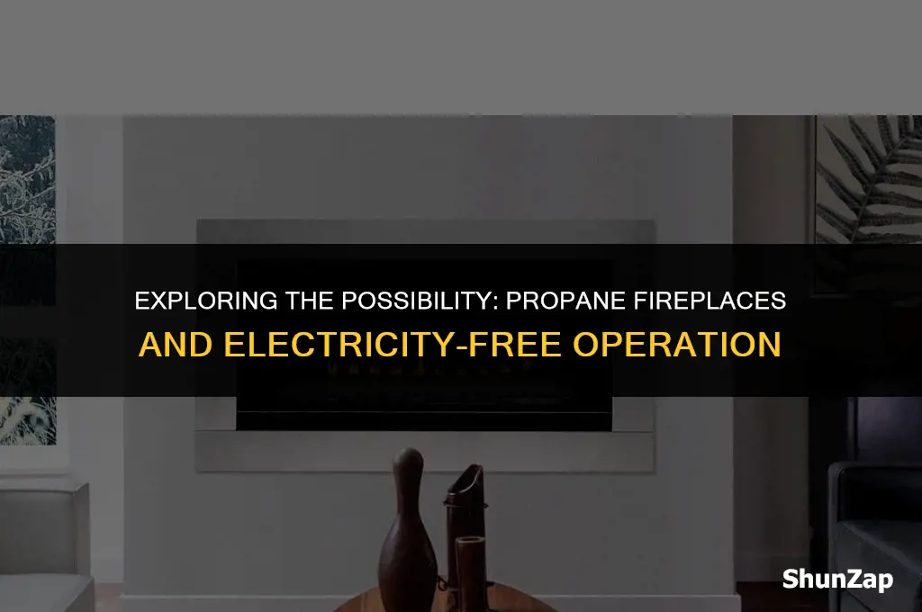 can a propane fireplace run without electricity
