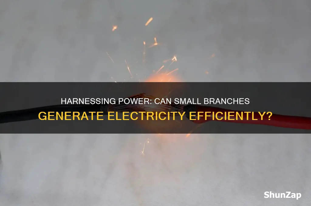 can a small branch be used to generate electricity
