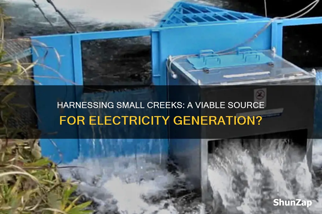 can a small creek be used to generate electricity