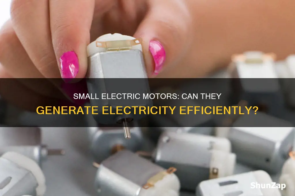 can a small electric motor be used to generate electricity