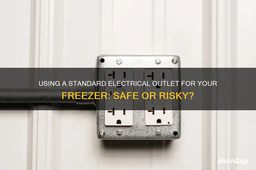 can a standard electrical outlet be used for a freezer