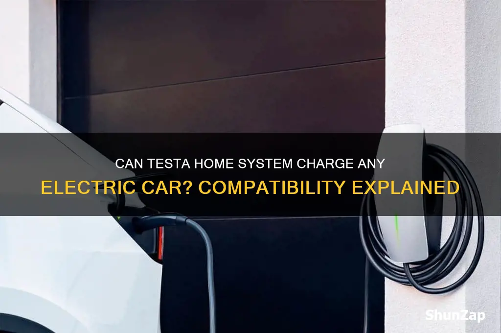 can a testa home system charge any electric car