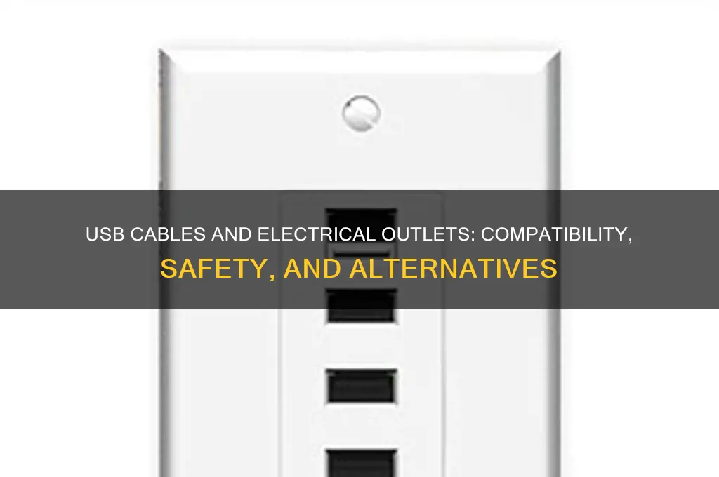 can a usb cable be used for a electrical outlet