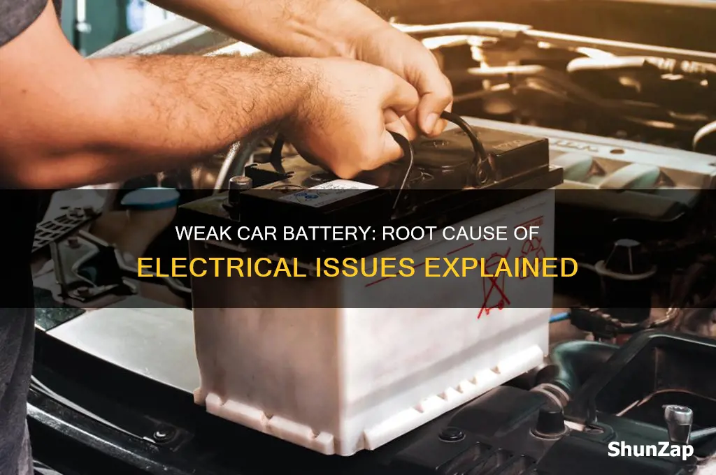 can a weak car battery cause electrical problems