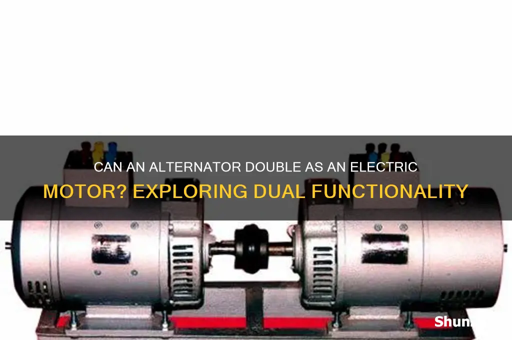 can an alternator be used as an electric motor