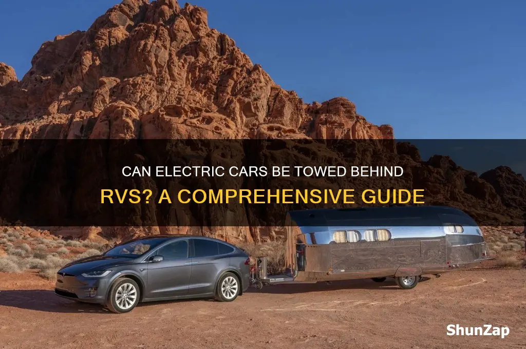 can an electric car be towed behind an rv