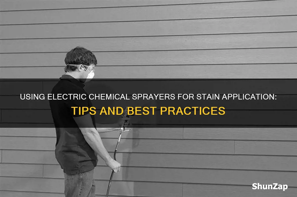 can an electric chemical sprayer be used for stain