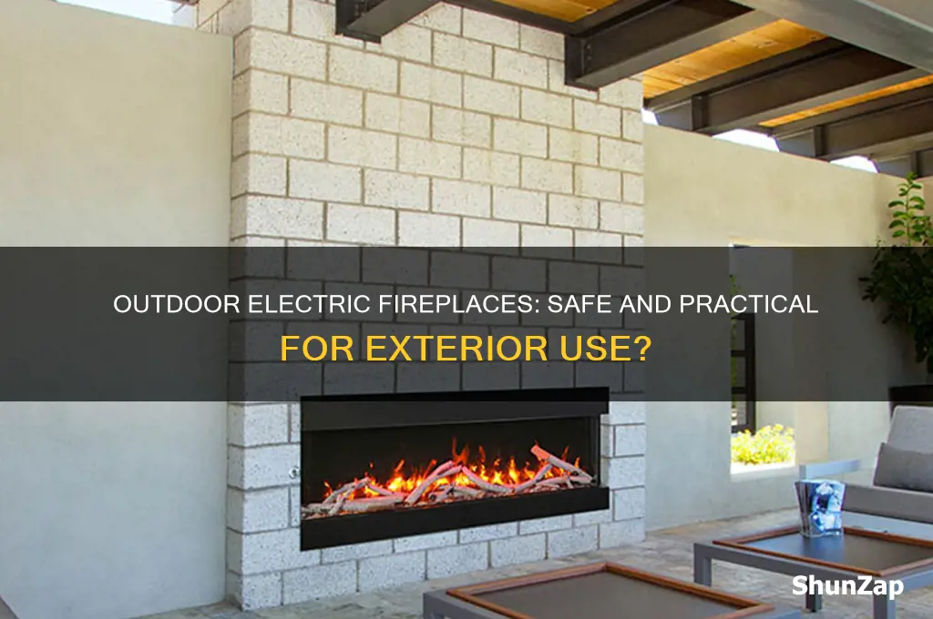 can an electric fireplace be used outside