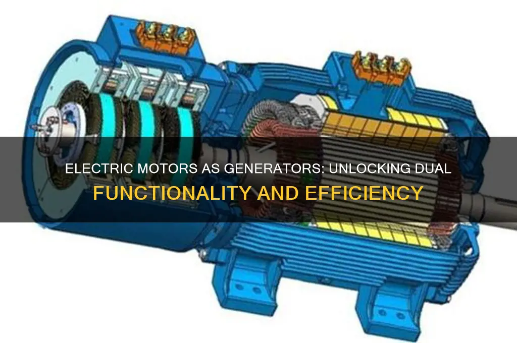 can an electric motor be used as a generator
