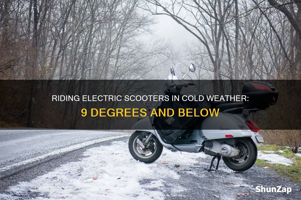 can an electric scooter be used in 9 degrees temperature