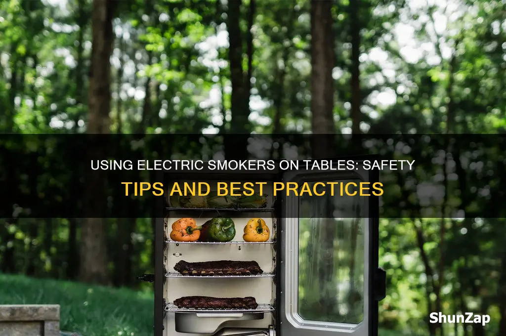 can an electric smoker be used on a table