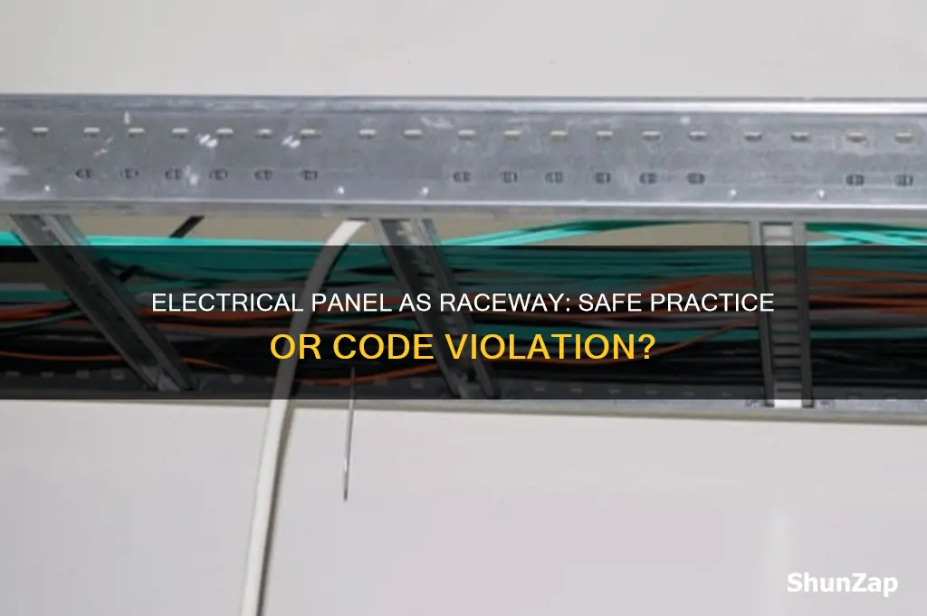 can an electrical panel be used as a raceway