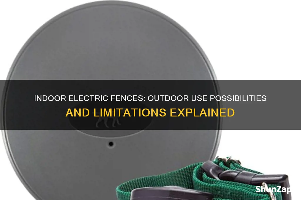 can an indoor only electric fence be used outside