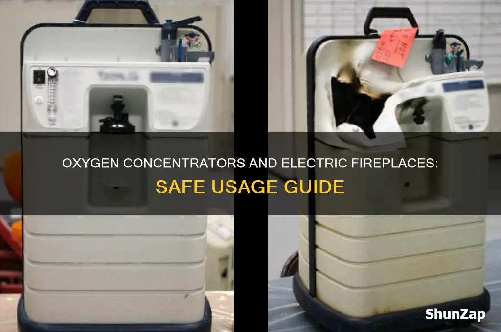 can an oxygen concentrator be used with an electric fireplace