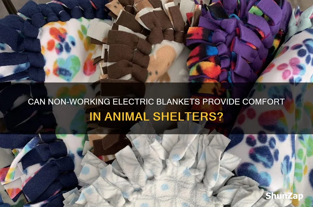 can animal shelters use non-working electric blankets