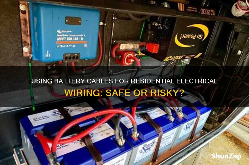 can battery cable be used for residential electrical
