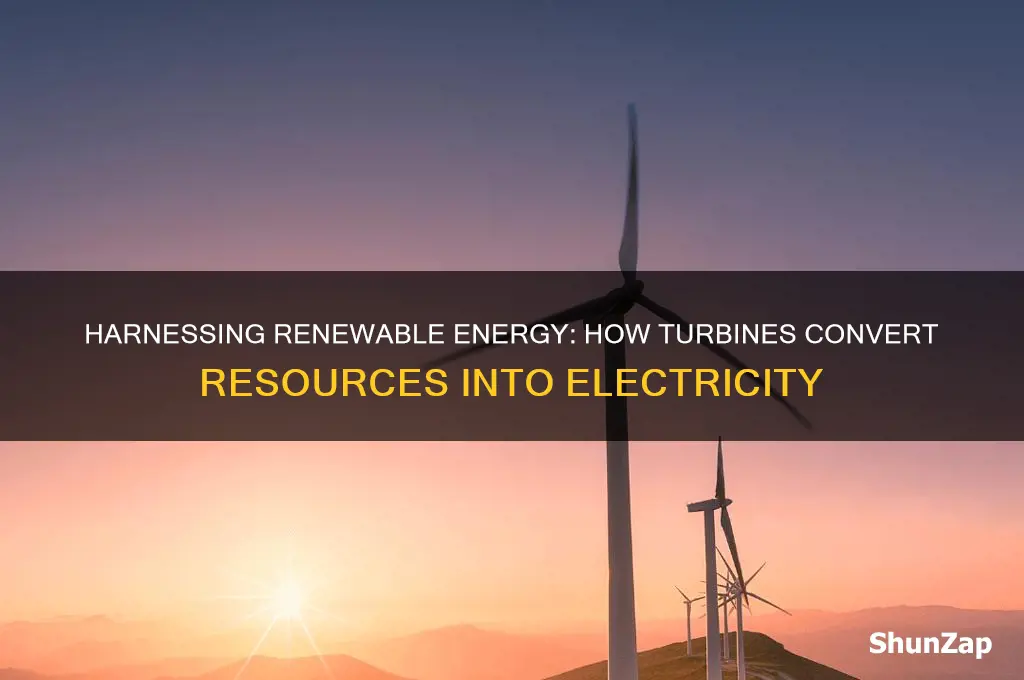 can be changed into electricity by using turbines