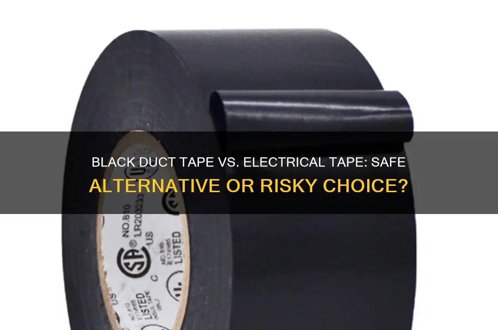 can black duct tape be used as electrical tape