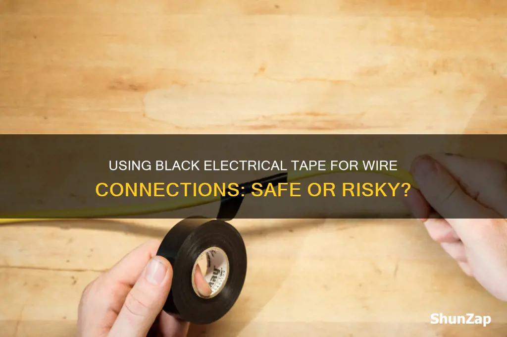 can black electrical tape be used to connect wires