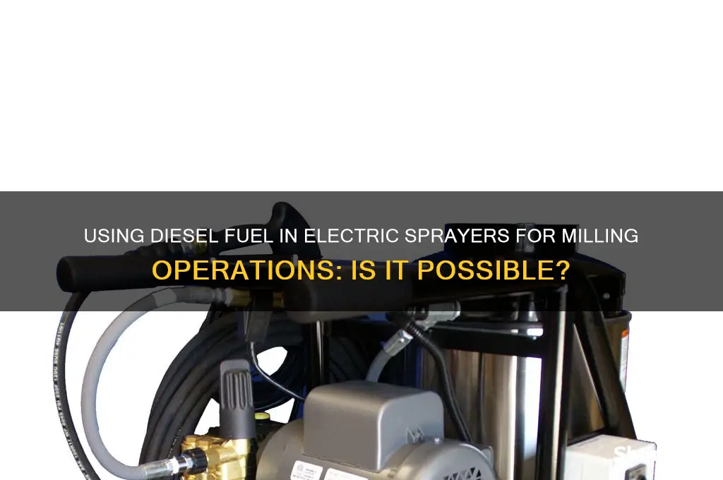 can diesel fuel be used in electric sprayer for millings
