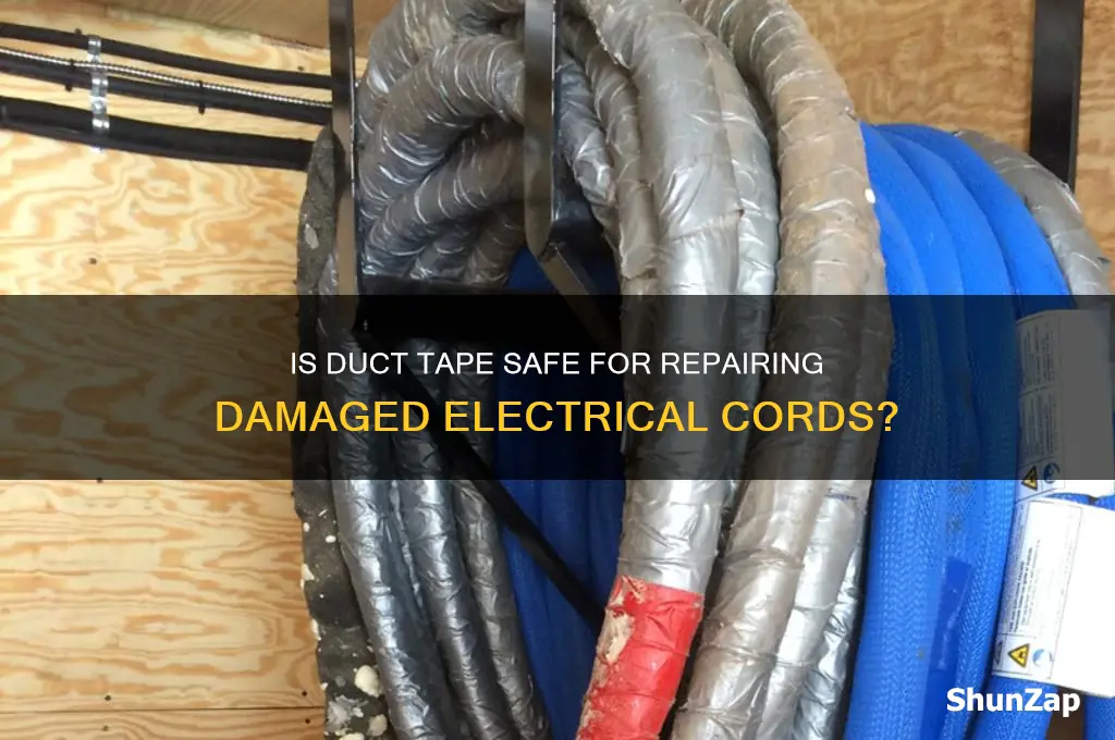can duct tape be used on electrical cords