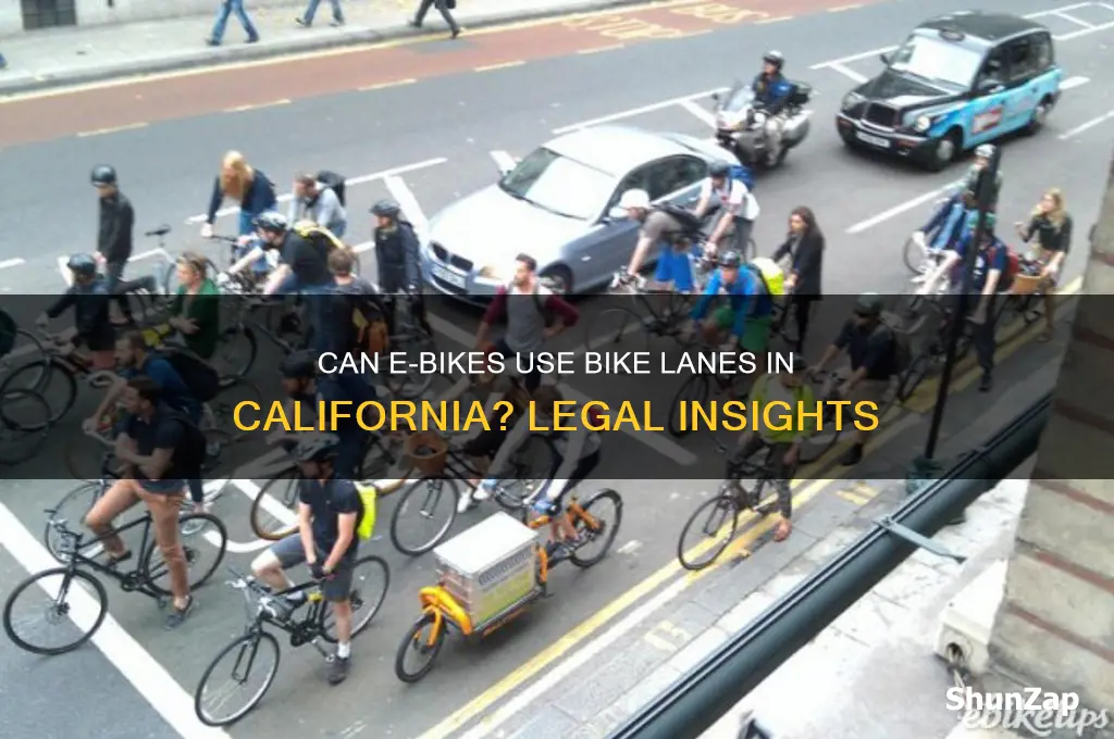 can electric bikes use bike lanes in california