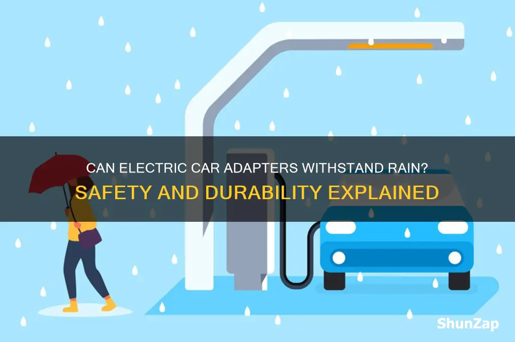 can electric car adapter be in rain