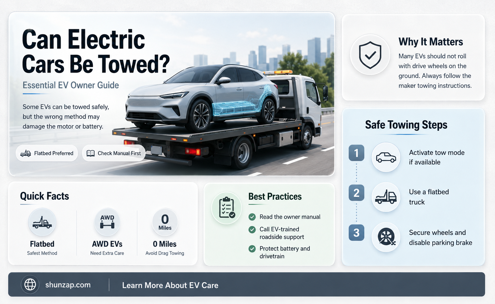 are electric cars towable