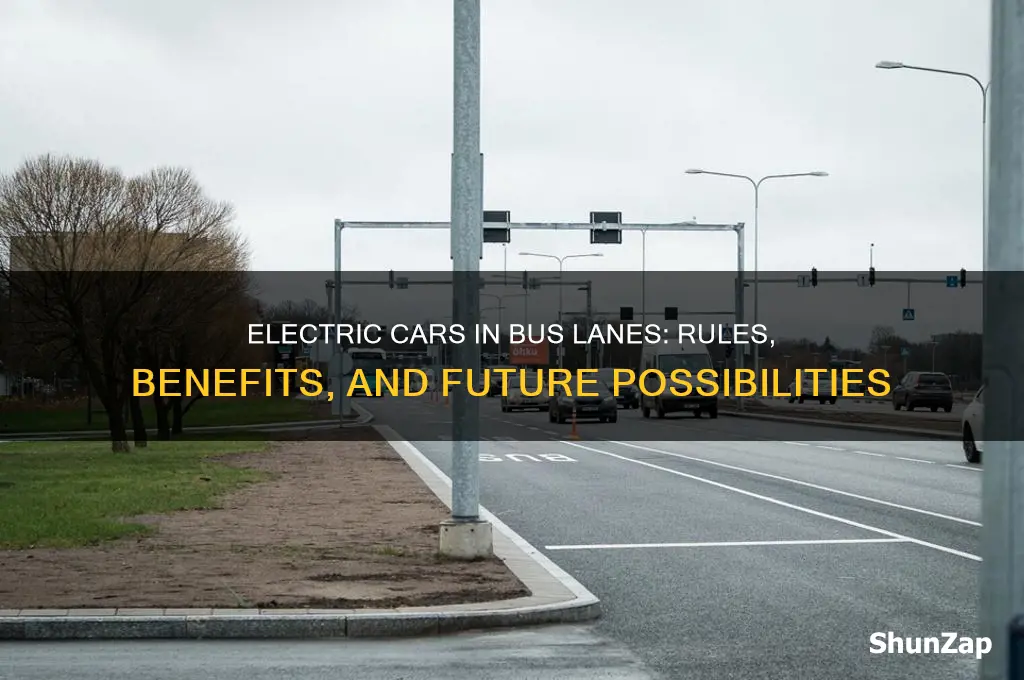 can electric cars drive in bus lanes