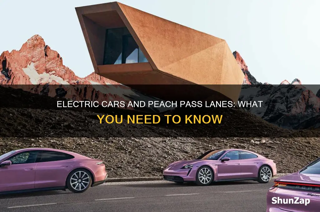 can electric cars drive in peach pass lane