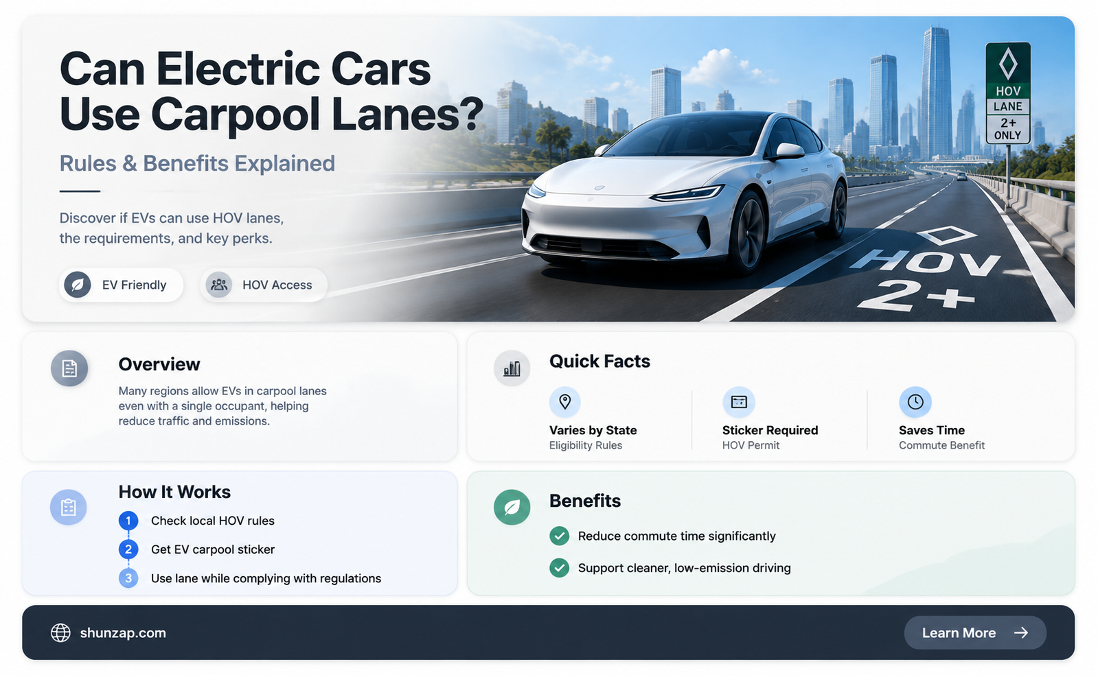 are electric cars allowed in carpool lanes