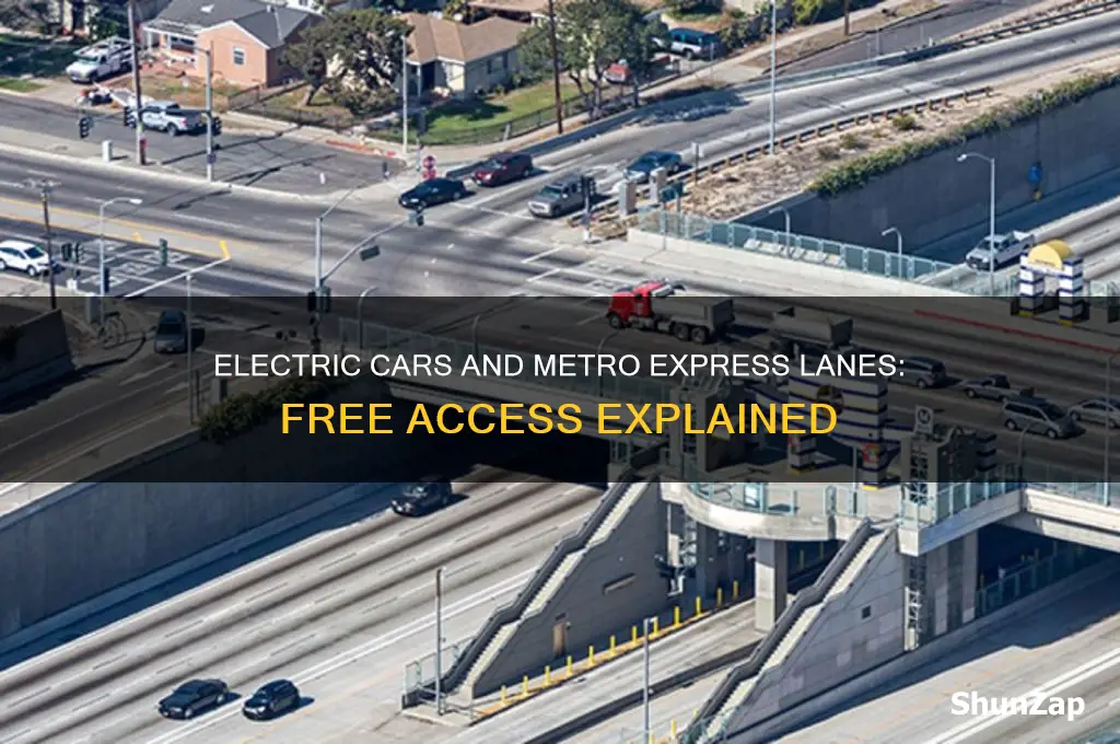 can electric cars use the metro express lanes free