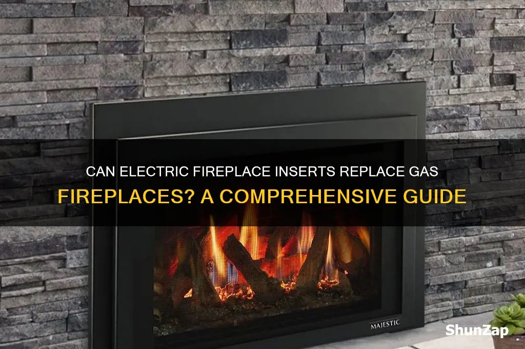 can electric fireplace inserts be used in gas fireplace
