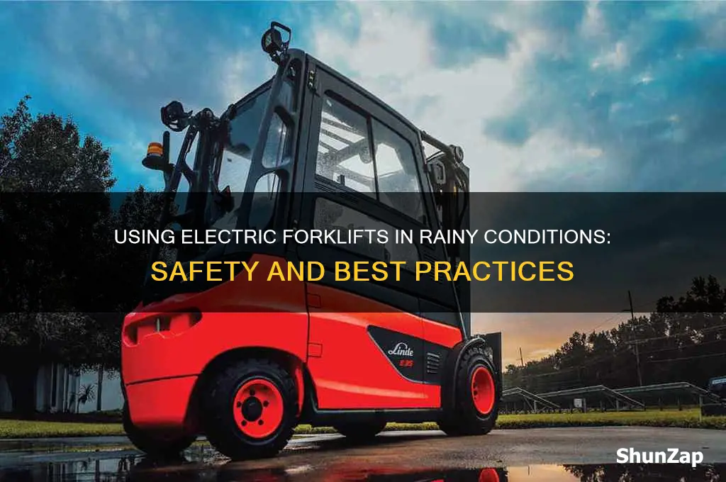 can electric forklifts be used in the rain