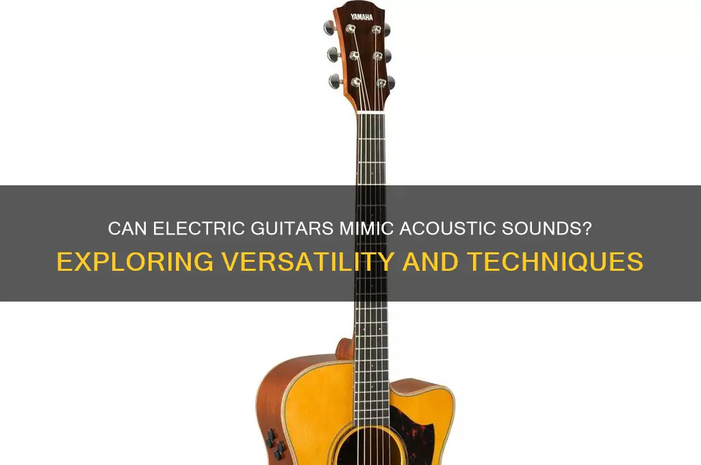 can electric guitar be used as acoustic