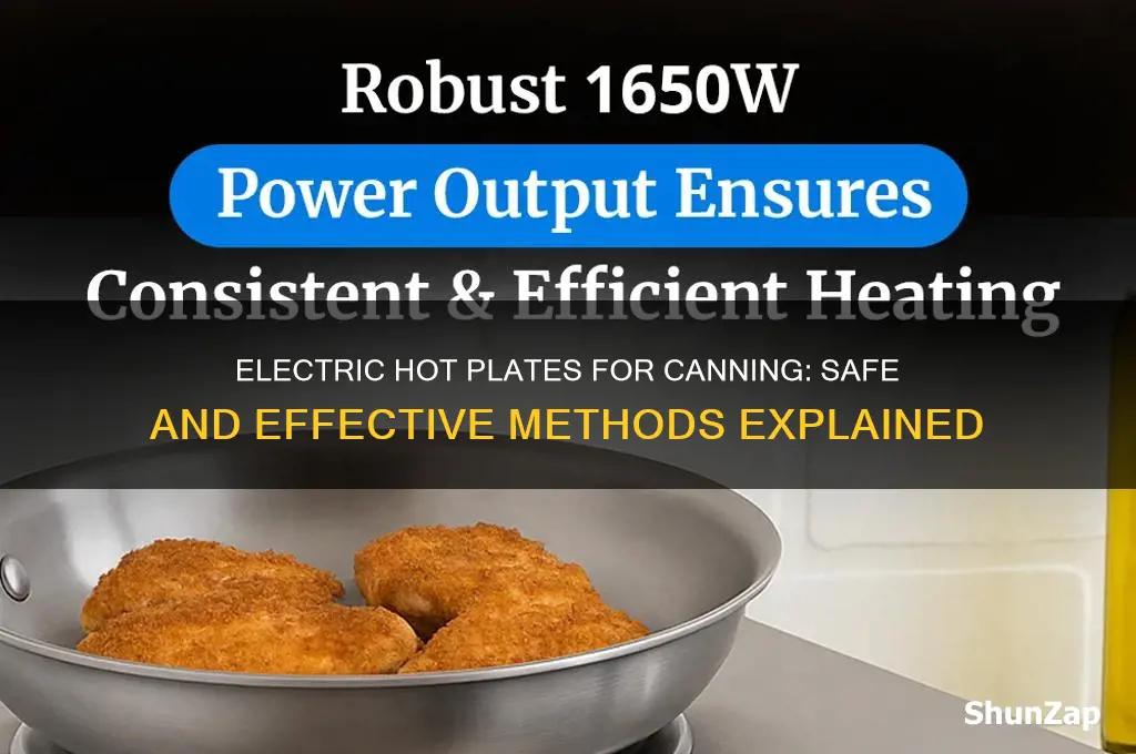 can electric hot plates be used for canning