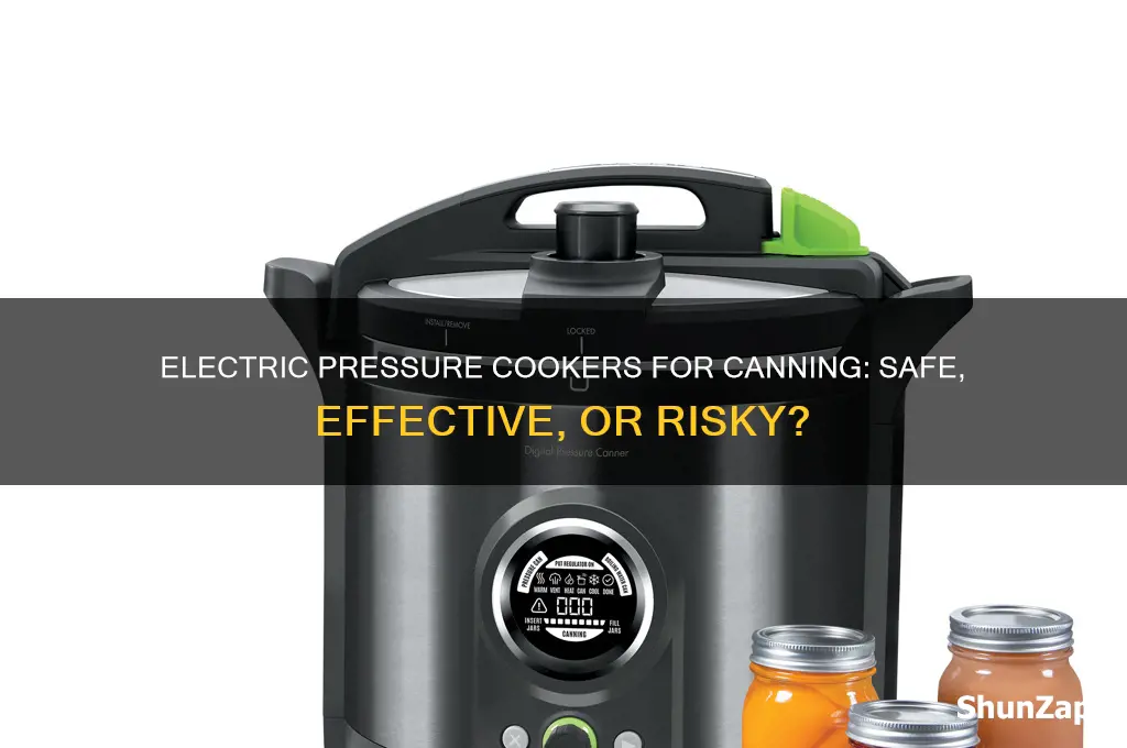 can electric pressure cookers be used for canning
