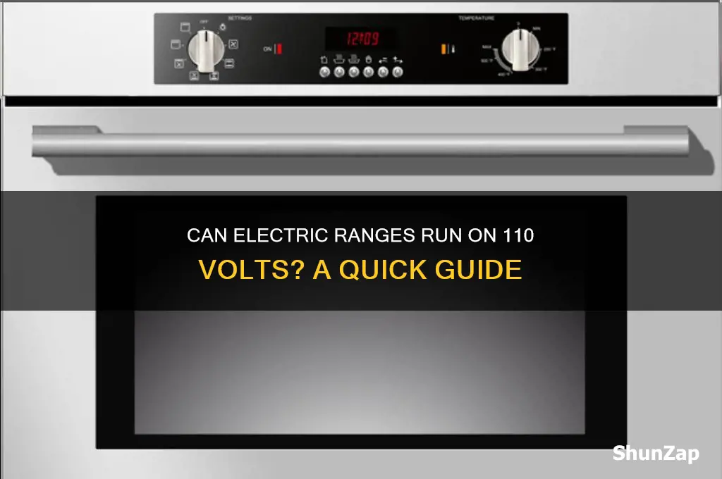can electric range use 110