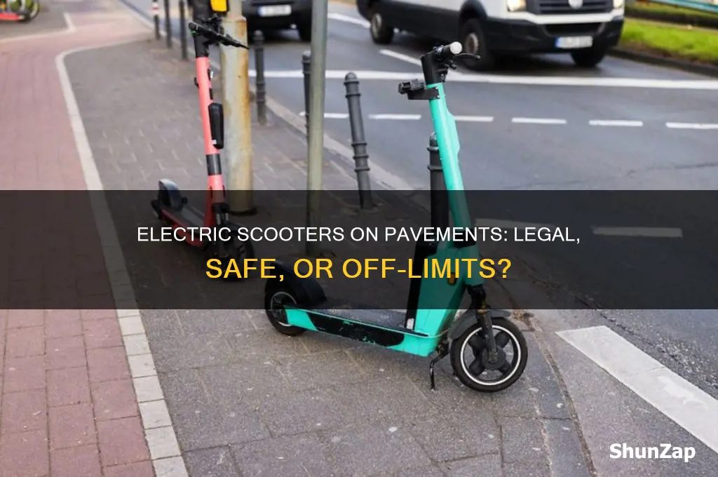 can electric scooters be used on pavements