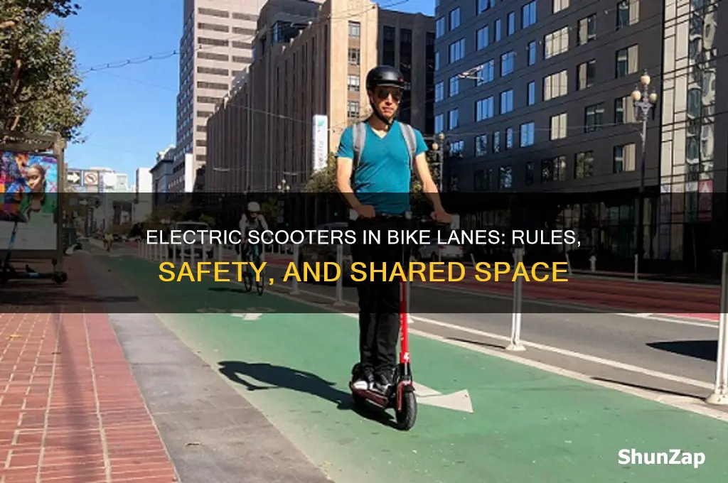 can electric scooters use bike lanes