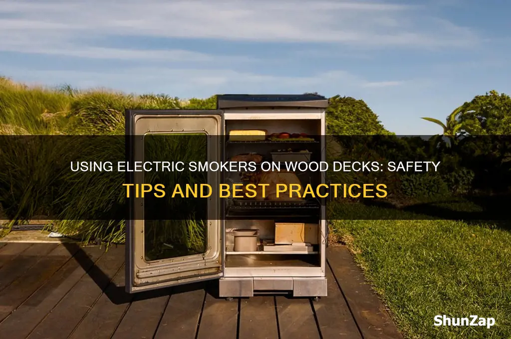 can electric smoker be used on a wood deck