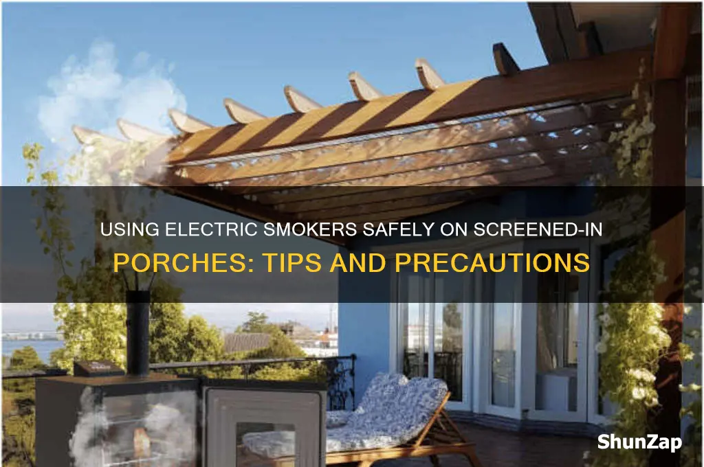 can electric smoker be used on screened in porch