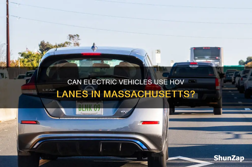 can electric vehicle use hov lane in massachusetts