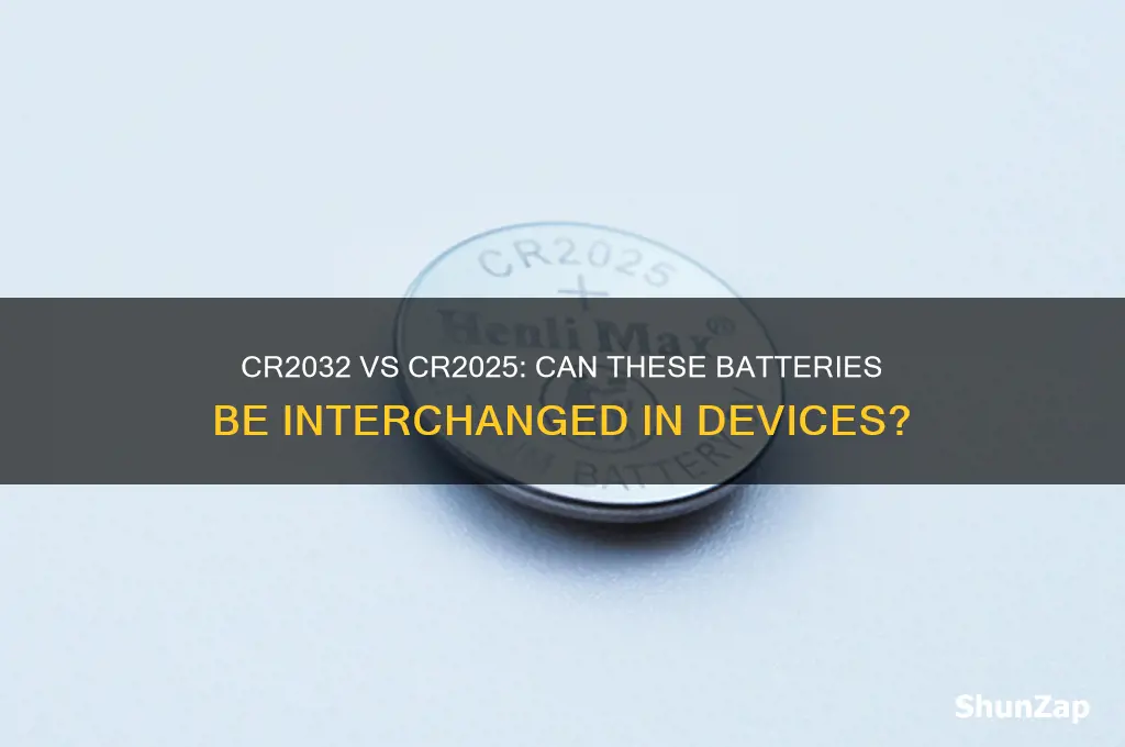 can electrical device which uses cr2032 use cr2025