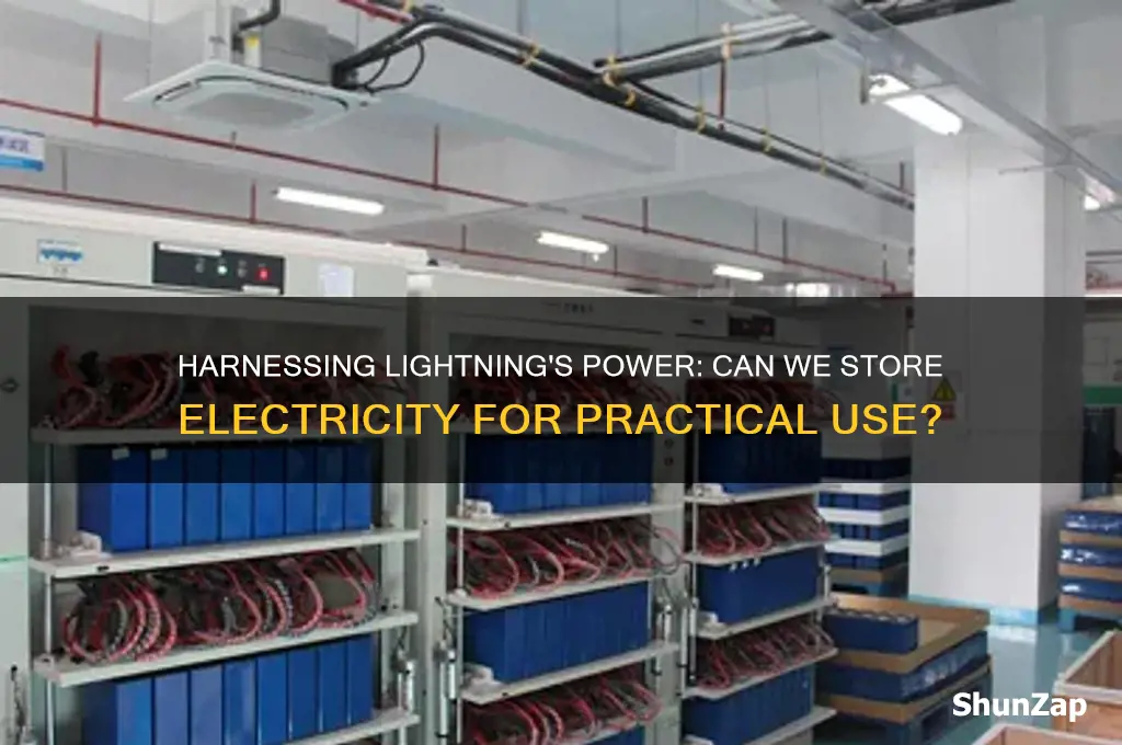 can electricity from lightning be stored for practical uses