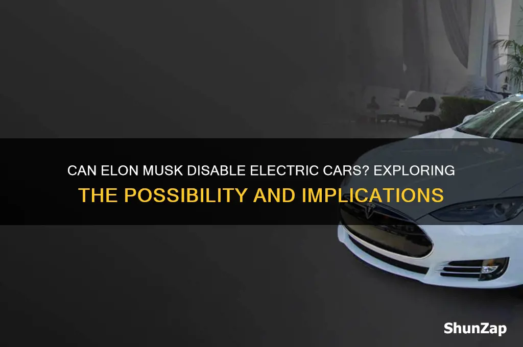 can elon musk turn off electric cars