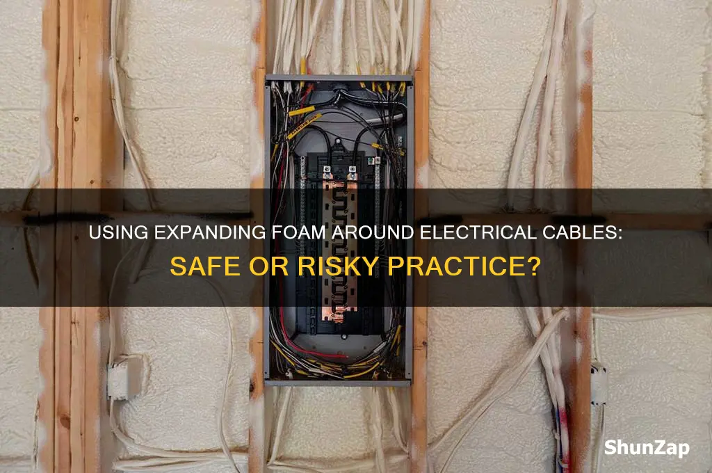 can expanding foam be used around electrical cables