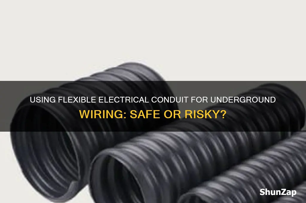 can flexible electrical conduit be used for underground wiring