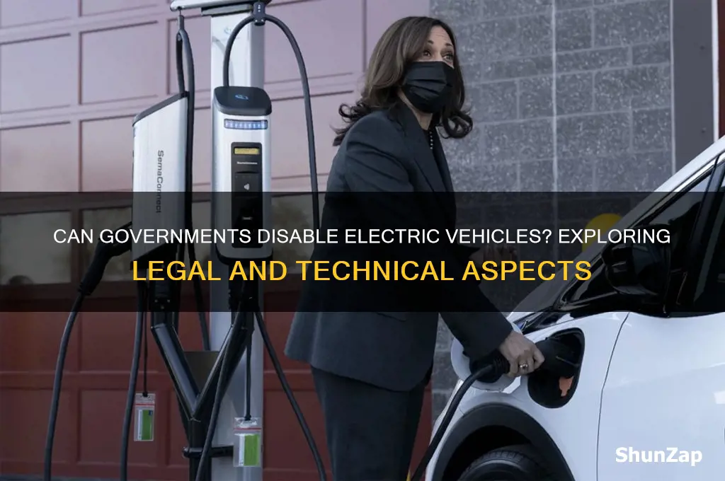 can government shut down electrical systeme on cars