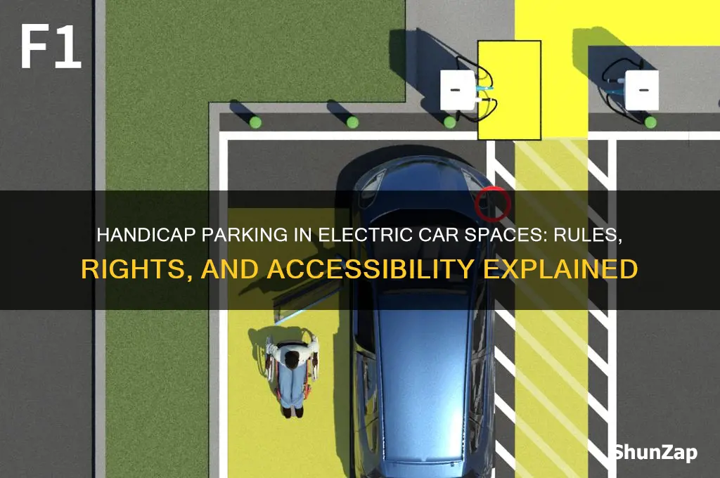 can handicap park in electric car space
